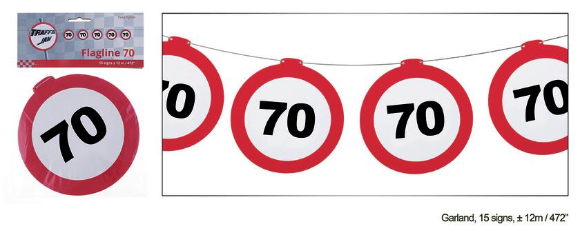Girlande 70 Jahre Traffic Sign