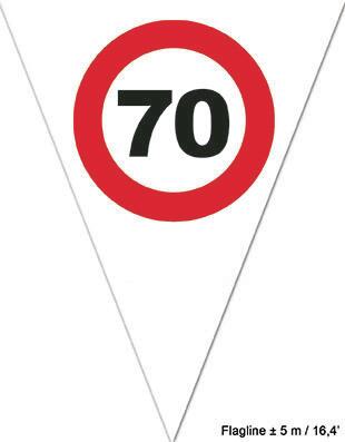 Wimpelkette 70 Jahre Traffic Sign