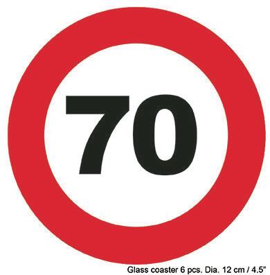 Untersetzer 70 Jahre Traffic Sign