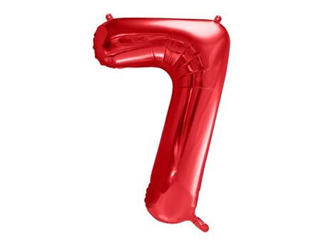 Zahlenballon 7 Rot 86cm