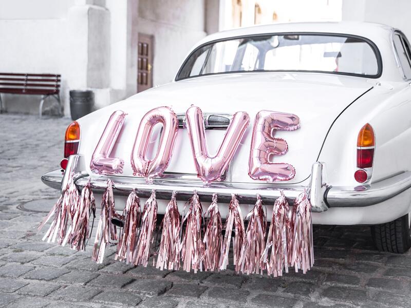 Set de décoration de voiture de mariage Love or rose
