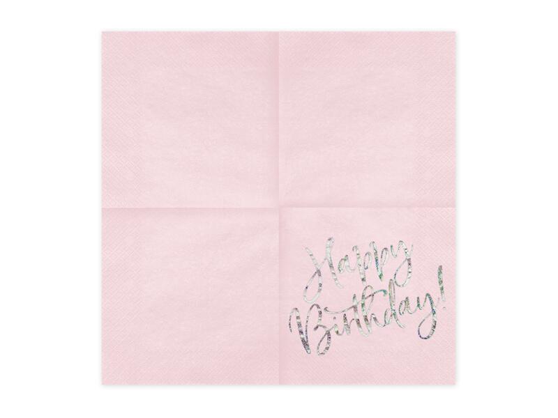 Servietten Pink Happy Birthday