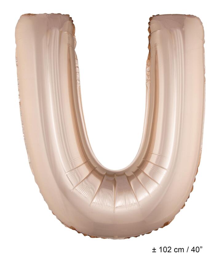 Folienballon "U" Roségold 1 Meter