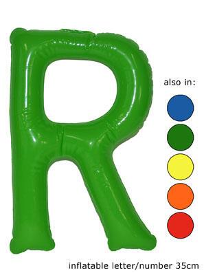 Ballon Buchstabe "R"  in 5 Farben