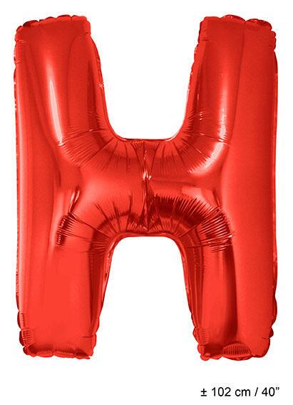Folienballon Buchstab "H" Rot 1 Meter