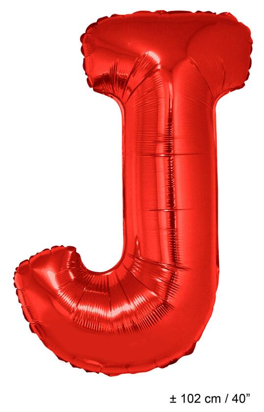 Buchstaben Ballon "J" Rot 1 Meter