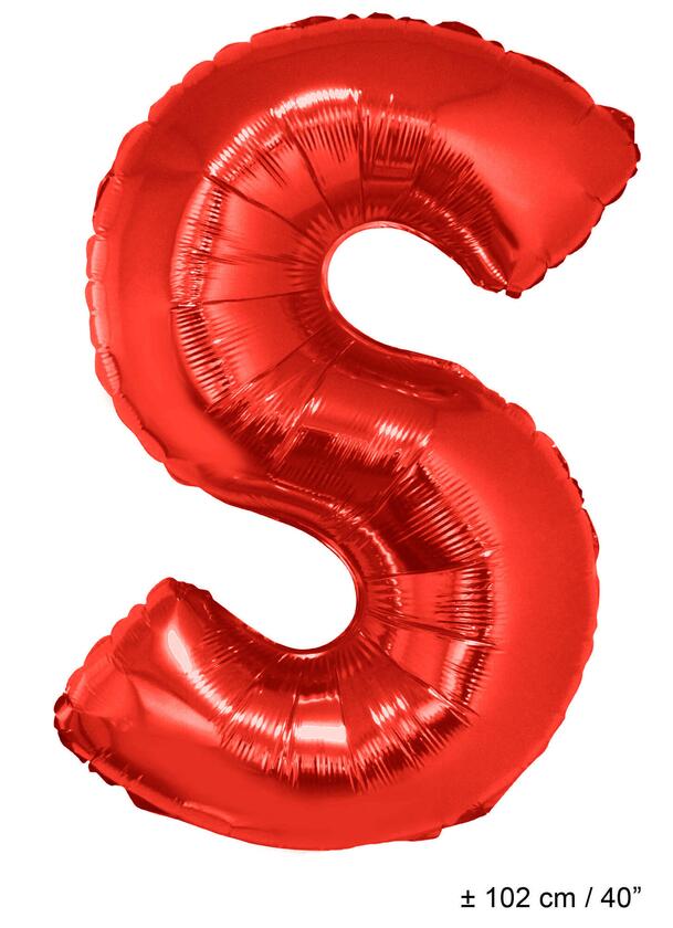 Buchstaben Ballon "S" Rot 1 Meter