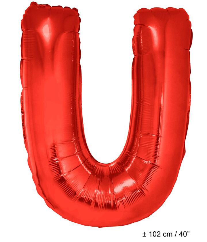 Folienballon Buchstab "U" Rot 1 Meter