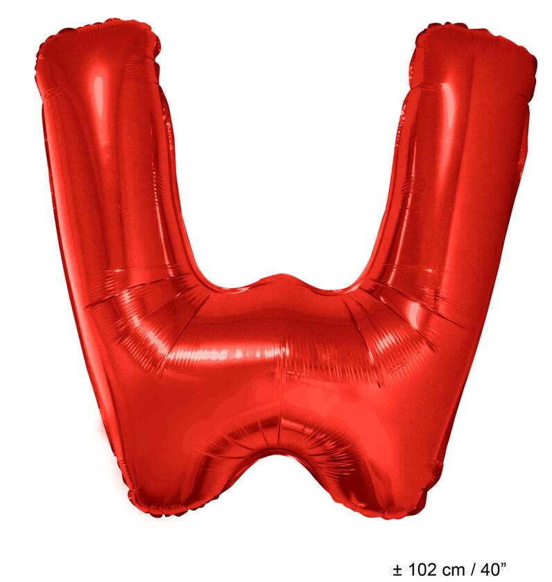 Buchstaben Ballon "W" Rot 1 Meter