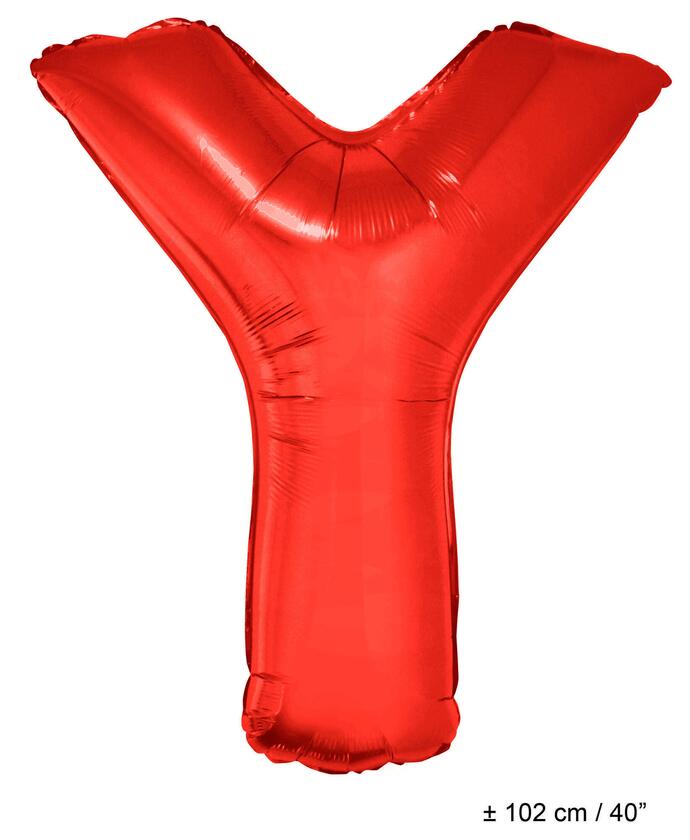 Ballon Buchstaben "Y" Rot 1 Meter