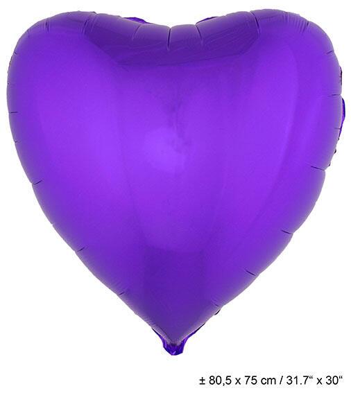 Ballon coeur violet