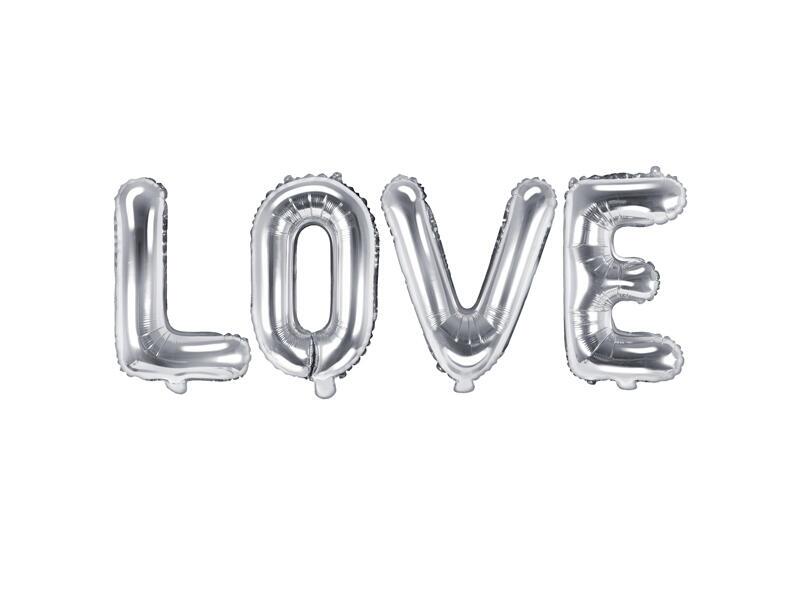 Ballon Love Silber