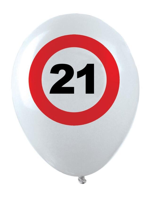 Ballone 21 Jahre Traffic Sign