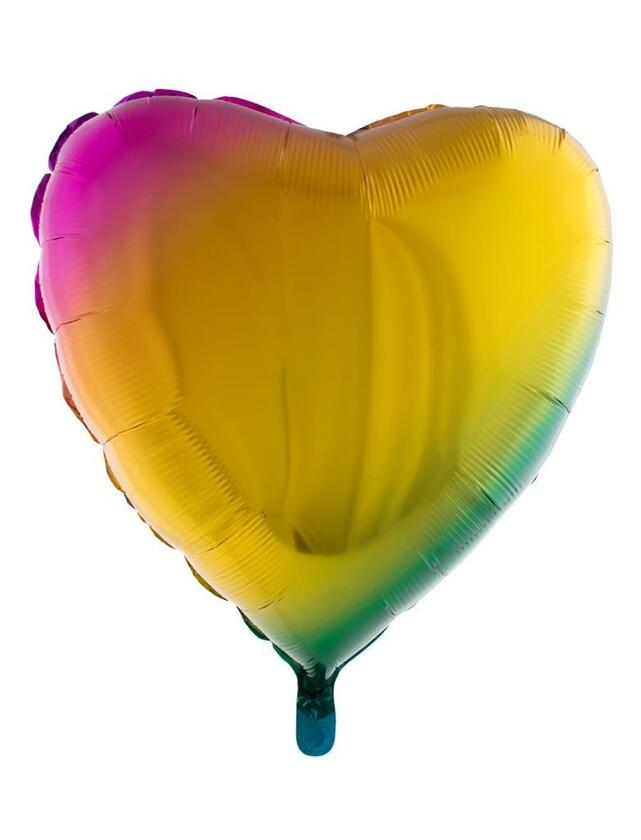 Ballon Herz Regenbogen 76 cm