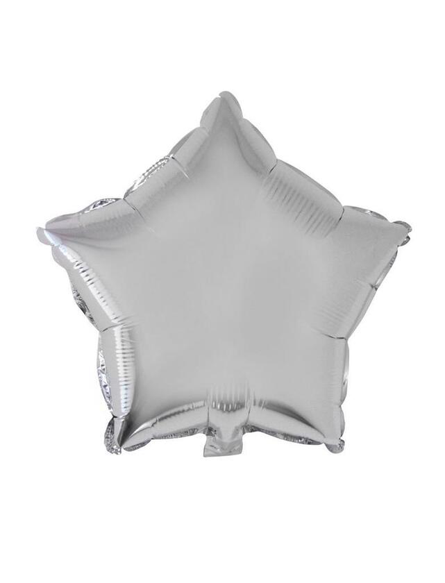 Folienballon Sterne Silber 46 cm