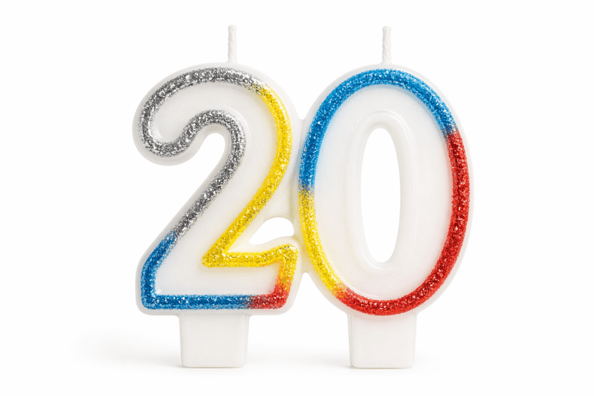 Geburtstagskerze 20 Jahre