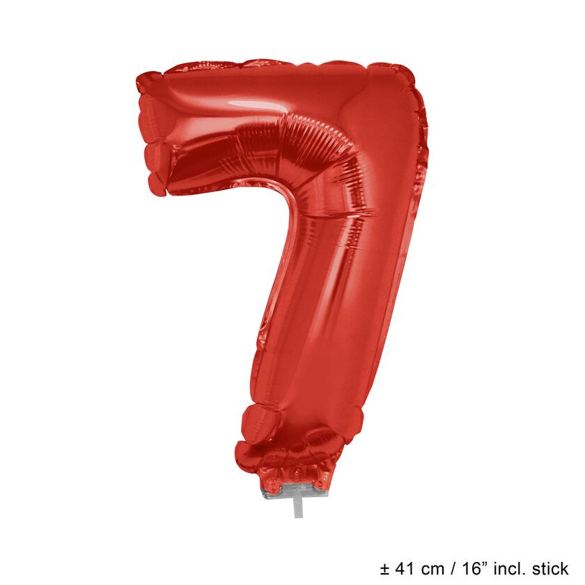 Ballon numéro 7 rouge 40cm