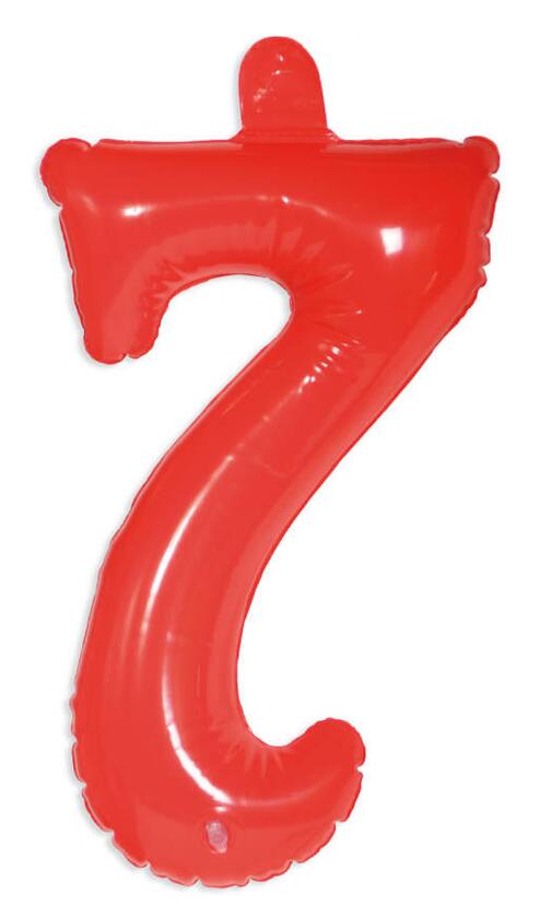 Ballon numéro 7 en latex rouge