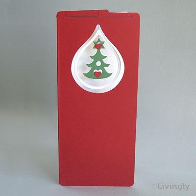 Carte de Noël Sapin de Noël rouge