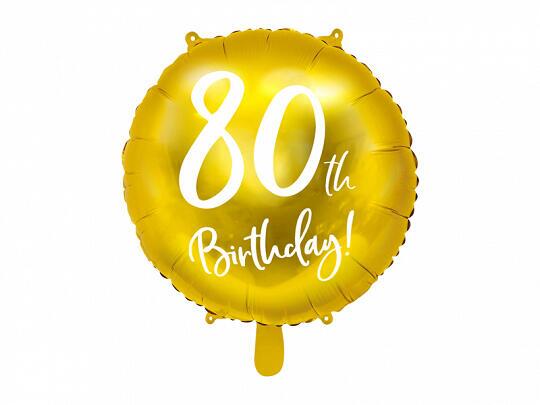 Gold Folie Ballon 80 Jahre