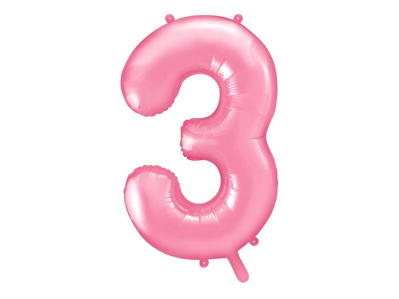 Ballon Zahl 3 Pink 86cm