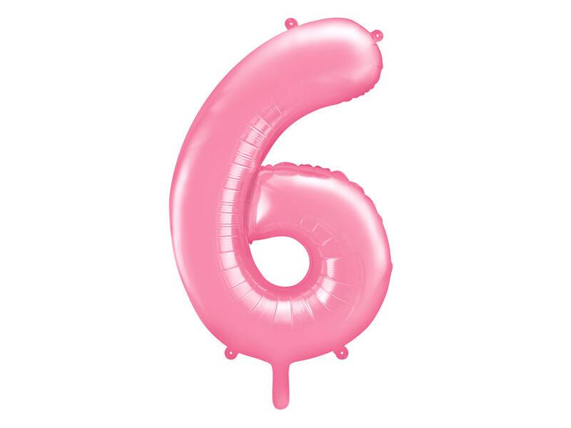 Ballon Zahl 6 Pink 86cm