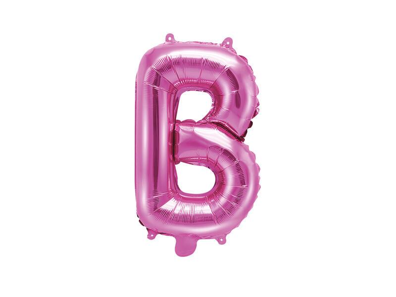 Ballon aluminium lettre B rose 35 cm