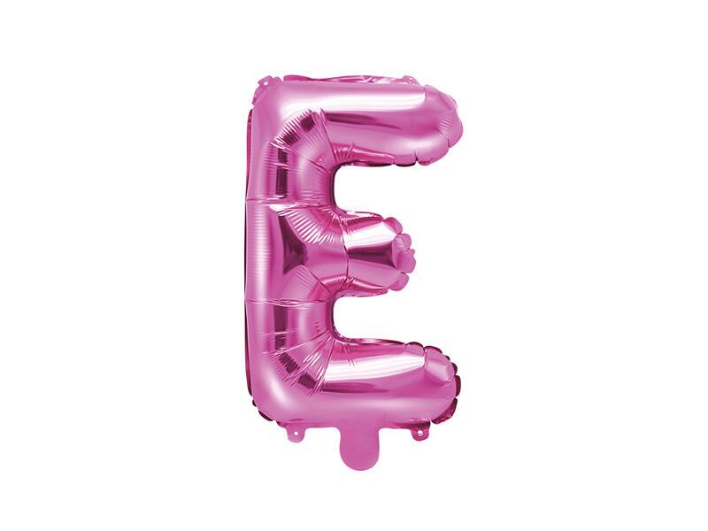 Ballon aluminium lettre E rose 35 cm