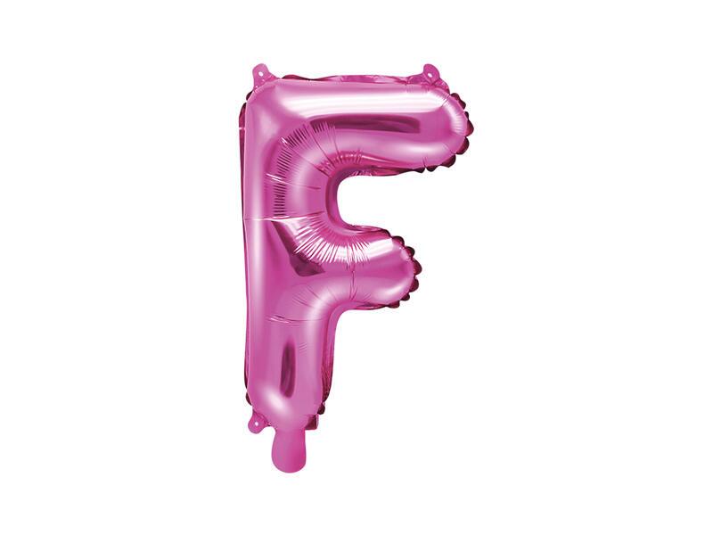 Ballon aluminium lettre F rose 35 cm