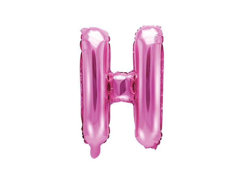 Ballon aluminium lettre H rose 35 cm