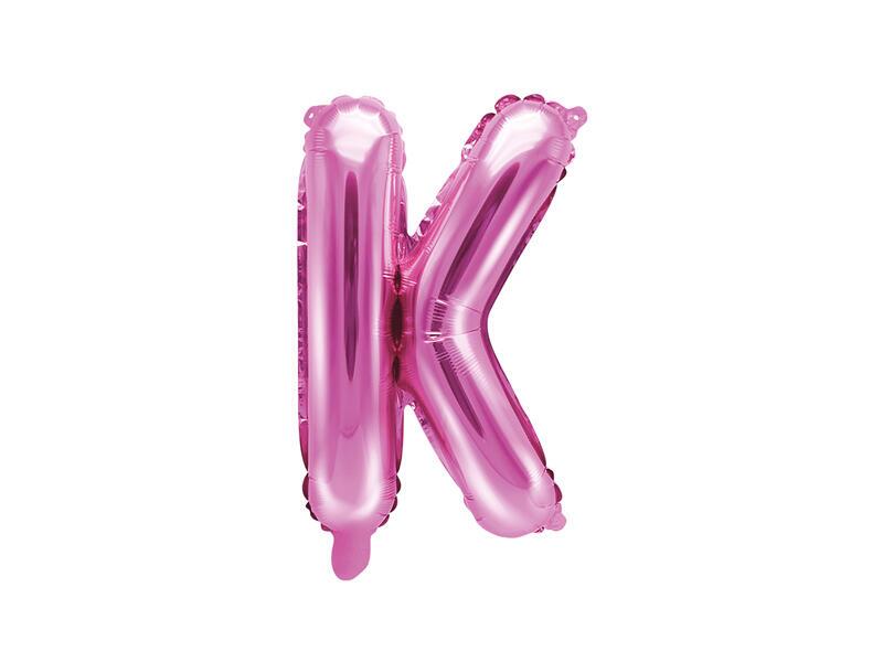 Ballon aluminium lettre K rose 35 cm