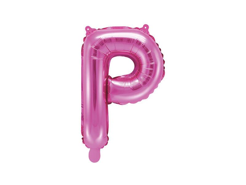 Ballon aluminium lettre P rose 35 cm