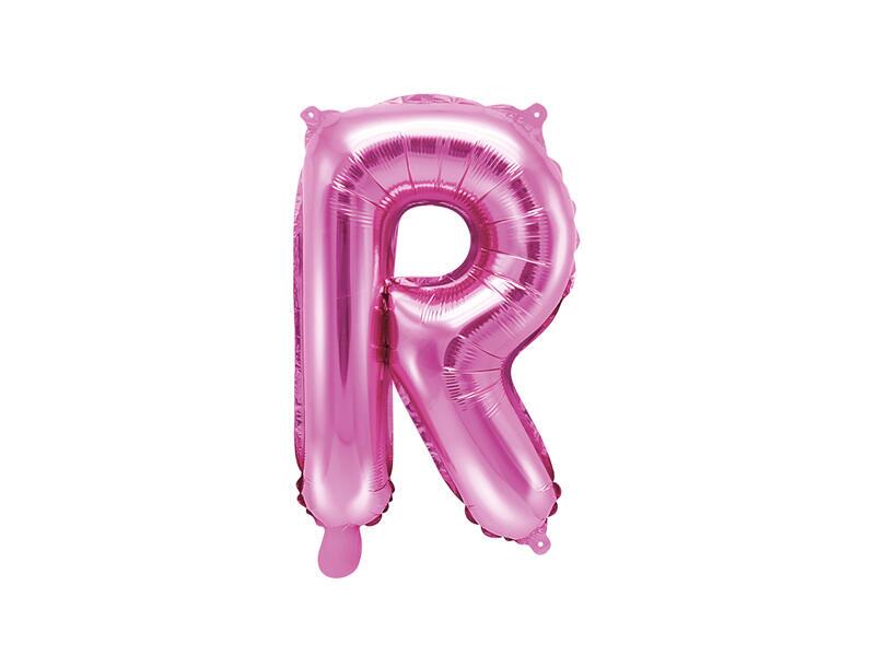 Ballon aluminium lettre R rose 35 cm