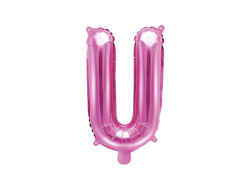 Folien Buchstabenballon U Pink 35 cm