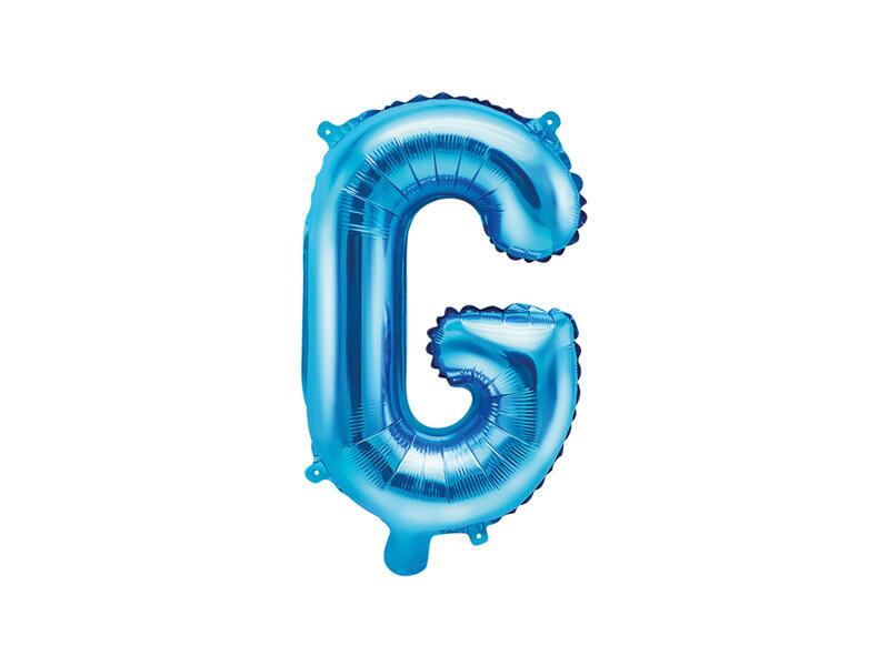 Mini ballon aluminium G bleu 35 cm
