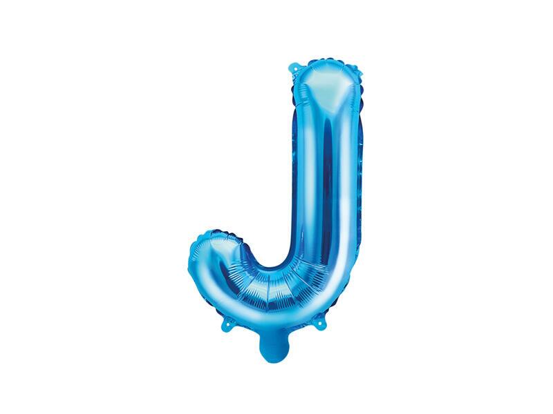 Mini ballon aluminium J bleu 35 cm