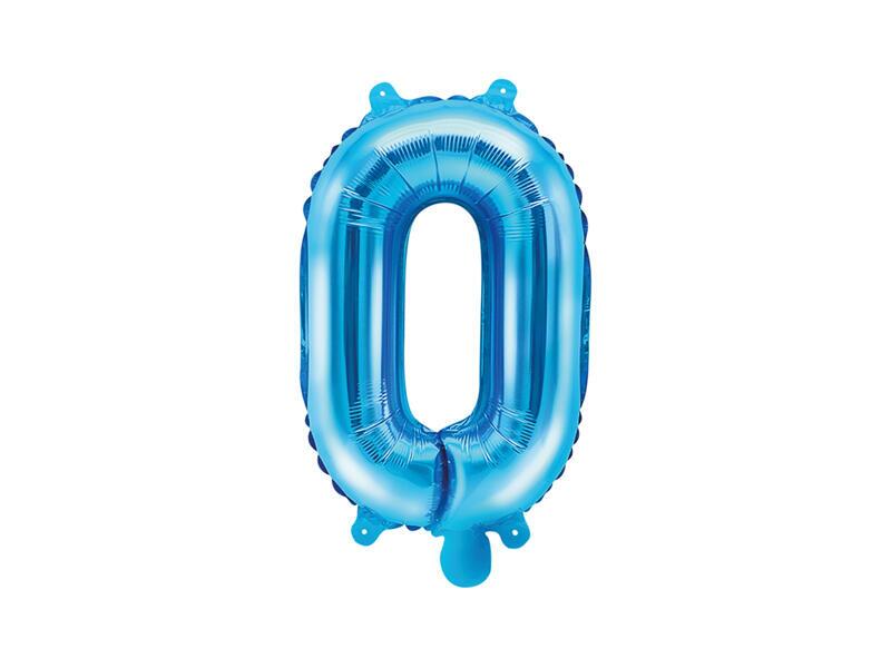 Mini ballon aluminium O bleu 35 cm