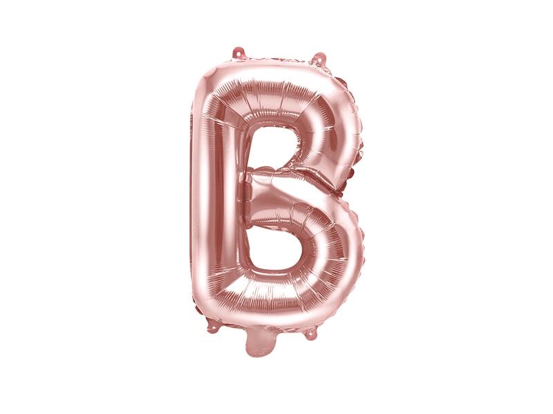 Ballon lettre B or rose