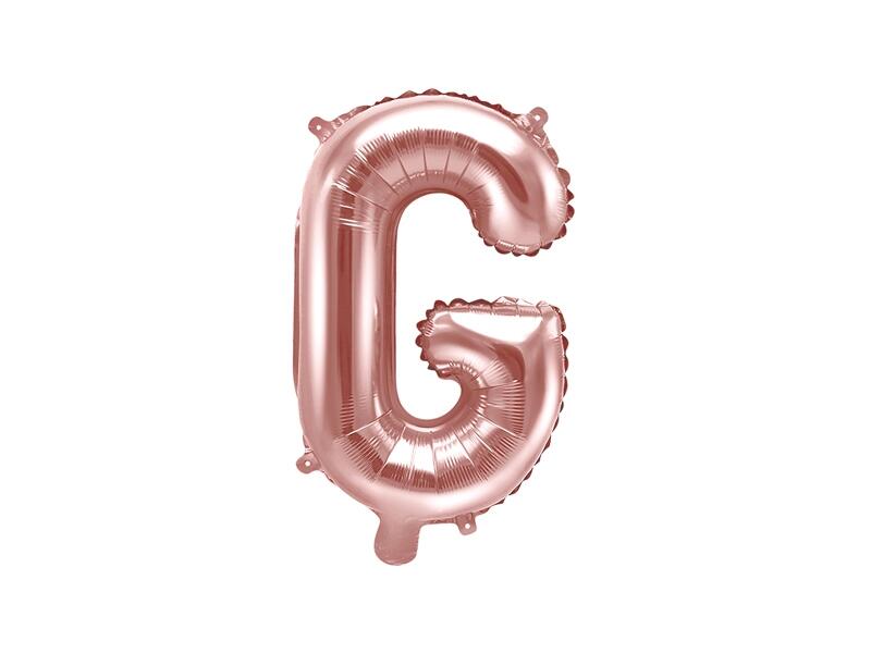 Ballon lettre G or rose