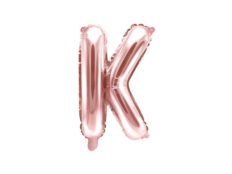 Ballon lettre K or rose