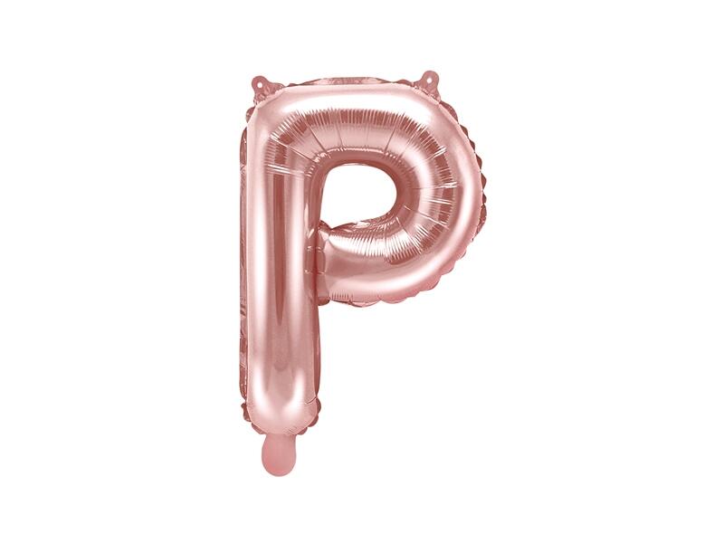 Ballon lettre P or rose