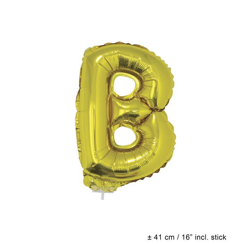 Mini Buchstabenballon B Gold