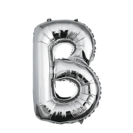 Ballon aluminium lettre B argent