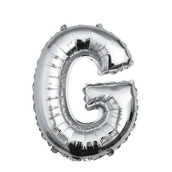 Ballon aluminium lettre G argent