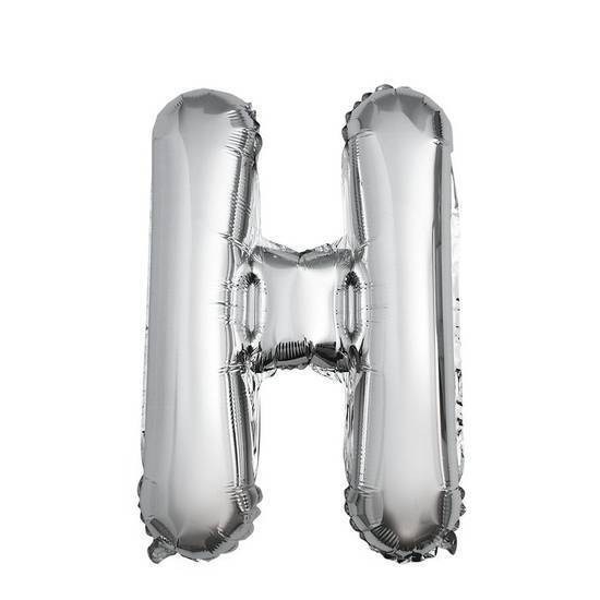 Ballon aluminium lettre H argent