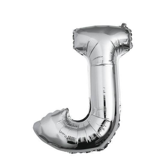 Ballon aluminium lettre J argent