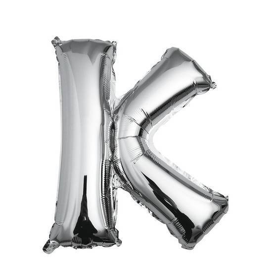 Ballon aluminium lettre K argent
