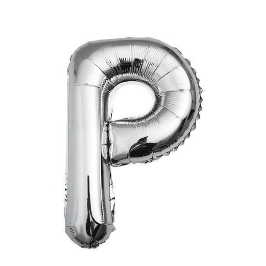Ballon aluminium lettre P argent