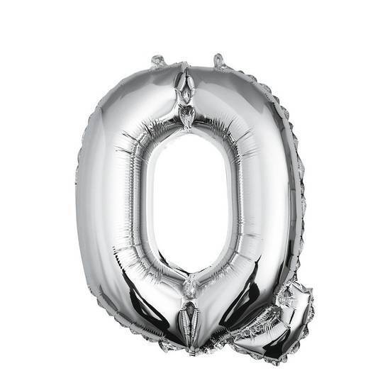 Ballon aluminium lettre Q argent