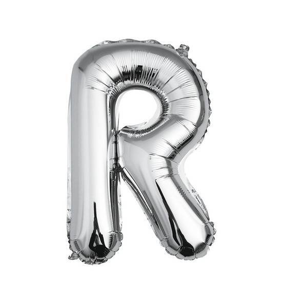 Ballon aluminium lettre R argent